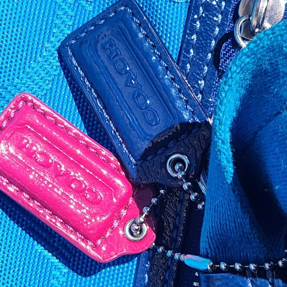 Bright Blue Coach Purse - Picture 11 of 16